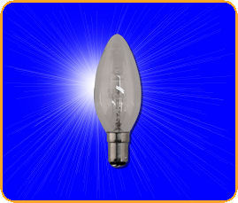 40W SBC Clear Halogen Candle